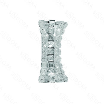 Arandela Metal Cromado com Cristal 18×32CM - SINDORA DCB02913