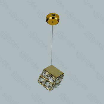 Pendente Inox Dourado com Cristal 11CM - SINDORA DCD02946