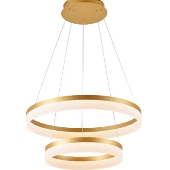 Pendente Alumínio Dourado E Acrílico 40×60CM - SINDORA DCD03007