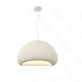 Pendente Metal e Resina Branco 40×30CM - SINDORA DCD04085