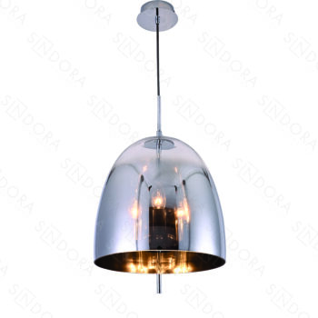 Pendente Metal Cromado com Vidro Cromado 33×55CM - SINDORA DCD04101