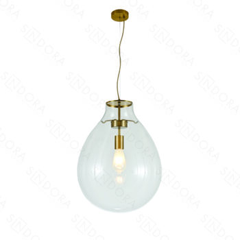 Pendente Metal Bronze com Vidro 40×50CM - SINDORA DCD04131
