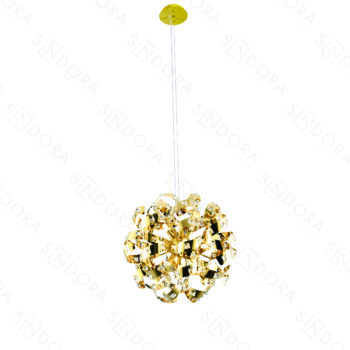 Pendente Inox Dourado e Cristal 55CM - SINDORA DCD06201