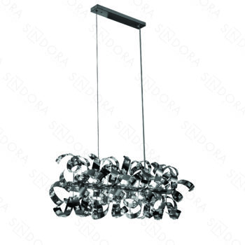 Pendente Inox Cromado e Cristal 110×38CM - SINDORA DCD06206