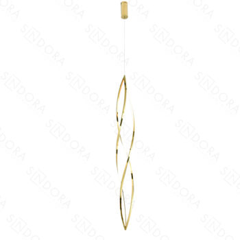 Pendente Inox Dourado e Silicone 160×20CM - SINDORA DCD06221