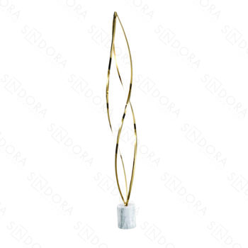 Coluna LED Inox Dourado e Silicone 160×20CM - SINDORA DCD06223