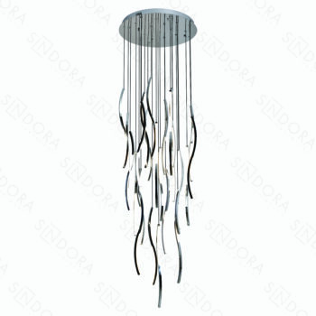 Pendente Inox Cromado e Acrílico 60×300CM - SINDORA DCD06227