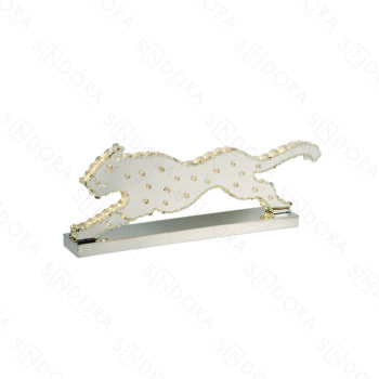 Abajur Metal Cromado com Cristal 80×12×29CM - SINDORA DCT02917