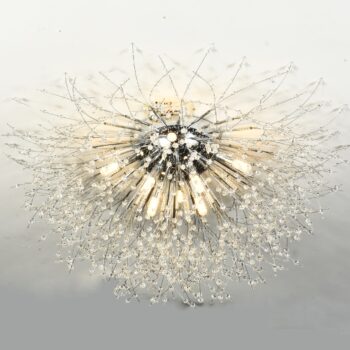Plafon Metal Cromado com Cristal 70CM - SINDORA DCX00782