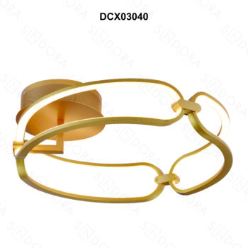 Plafon Metal Escovado Dourado Com Silicone 60CM - SINDORA DCX03041