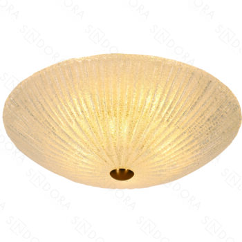 Plafon Metal Bronze com Vidro e Mini Cristais 60CM - SINDORA DCX04066