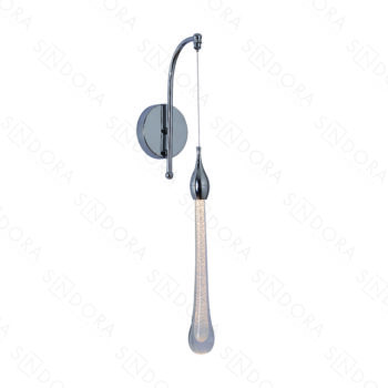 Arandela em Metal Cromado com Cristal 5×30CM - SINDORA QB05119