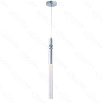 Pendente em Metal Cromado com Cristal 3,5×51CM - SINDORA QD05178