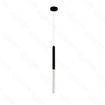 Pendente em Metal Preto Fosco com Cristal 58,5×3,5CM - SINDORA QD05213