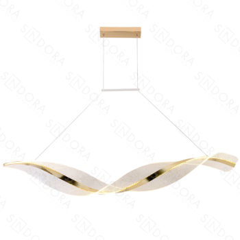 Pendente com LED Metal Dourado E Acrílico 120×15,5CM - SINDORA QD05217