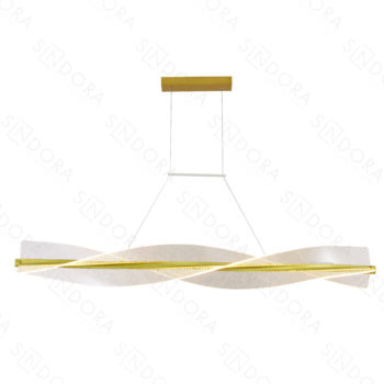 Pendente em Metal Dourado com Acrílico 120×12,5CM - SINDORA QD05218