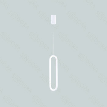 Pendente Metal Branco e Silicone 40×10CM - SINDORA QD05398