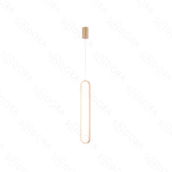 Pendente Metal Dourado e Silicone 60×10CM - SINDORA QD05399