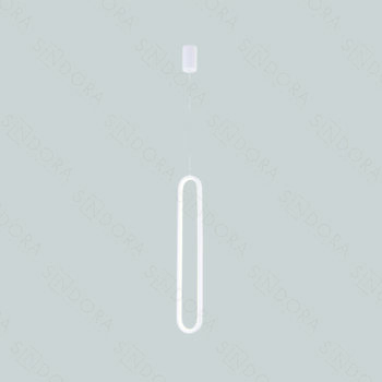 Pendente Metal Branco e Silicone 60×10CM - SINDORA QD05401