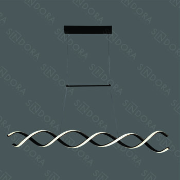 Pendente Metal Preto Com Silicone 110×16CM - SINDORA QD05452