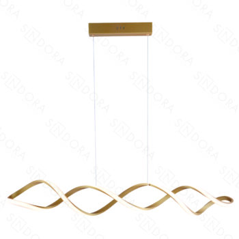 Pendente Metal Dourado E Silicone 15×103CM - SINDORA QD05462