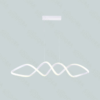 Pendente Metal Branco E Silicone 103×15CM - SINDORA QD05464