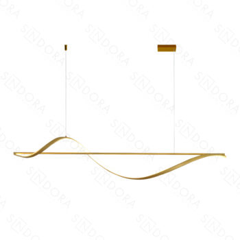 Pendente em Metal Dourado com Silicone 120×13,5CM - SINDORA QD05465