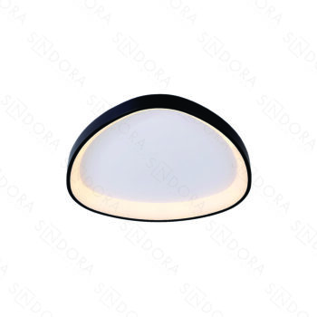Plafon em Metal Preto com Acrílico 52×6,5CM - SINDORA QX05624