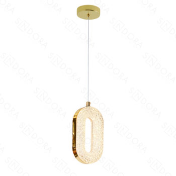Pendente Metal Dourado 9x18x4 - SINDORA QD05168