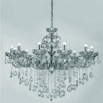 Pendente em Metal Cromado com Cristal 100×100CM - SINDORA DCD00405-12