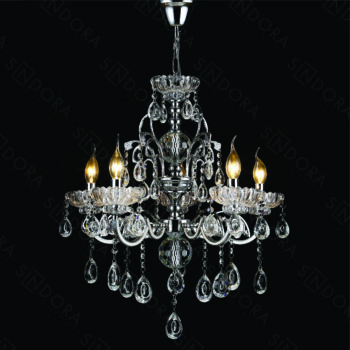 Pendente em Metal Cromado com Cristal 50×50CM - SINDORA DCD00405-5