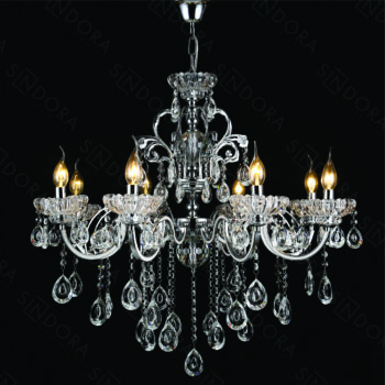 Pendente em Metal Cromado com Cristal 75×80CM - SINDORA DCD00405-8