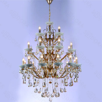 Pendente em Metal Dourado com Cristal 100×150CM - SINDORA DCD00478-12+8+4