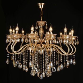 Pendente em Metal Dourado com Cristal 100×100CM - SINDORA DCD00479-12