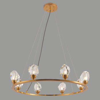 Pendente em Metal Dourado com Cristais 80CM - SINDORA DCD02029