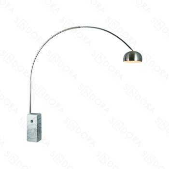 Coluna Metal Cromado + Mármore 32×220×240CM E27×1 - Sindora DCD00558